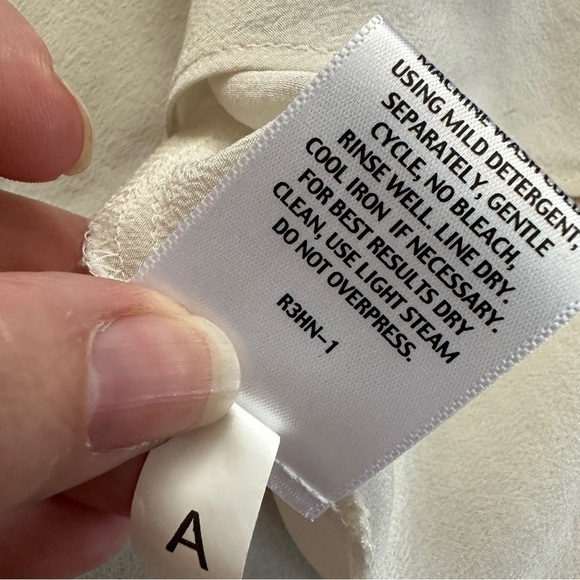 Eileen Fisher Silk Racerback Tank Layering Shell in Bone M - Picture 7 of 8